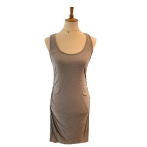 PinkBlush Grey Ribbed Fitted Maternity Dress